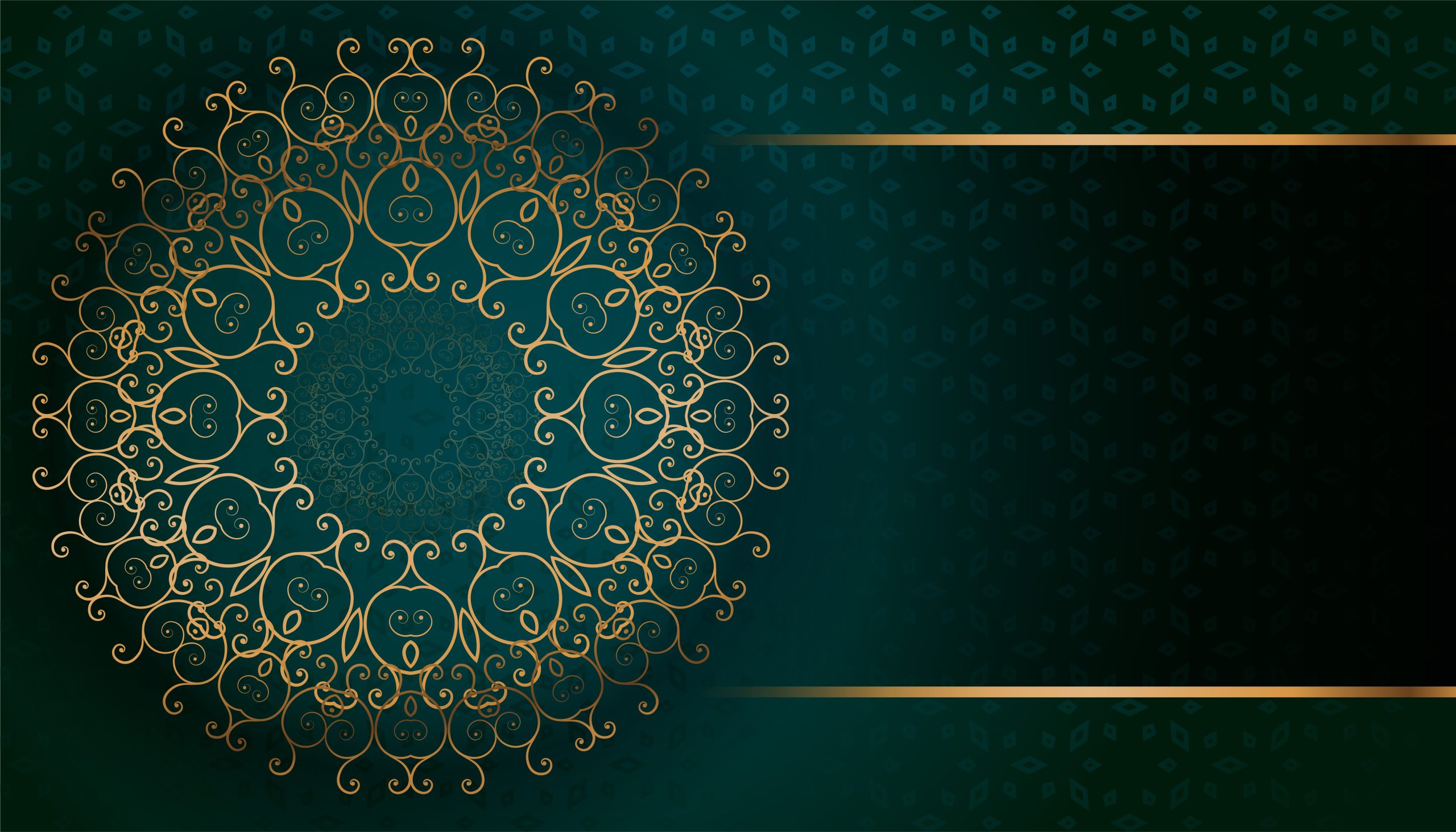 golden arabesque arabis style islamic pattern background